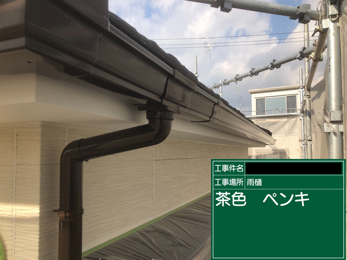 付帯塗装　雨樋塗装